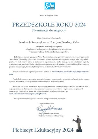 Przedszkole Roku